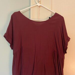 Madewell maroon top - size M